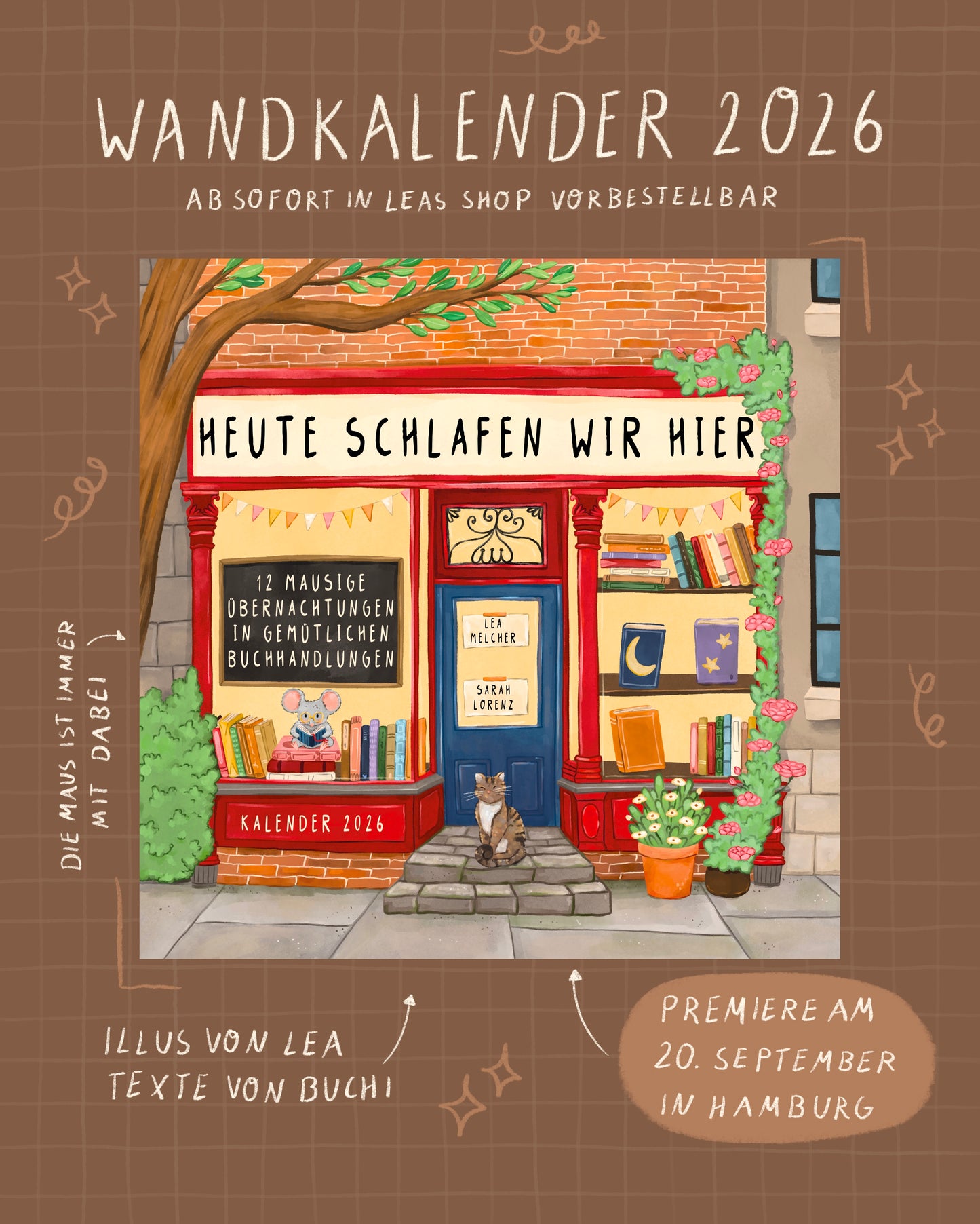 VORBESTELLUNG: Wandkalender 2026 von Lea Melcher + Sarah Lorenz