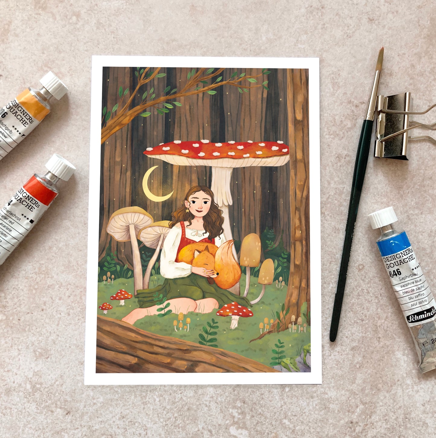 A4 Kunstdruck PILZLADY