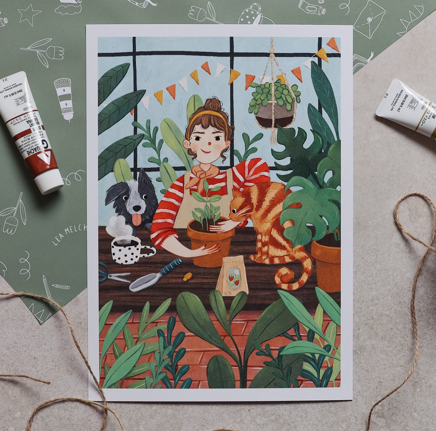 A4-Kunstdruck "Plant Lady"