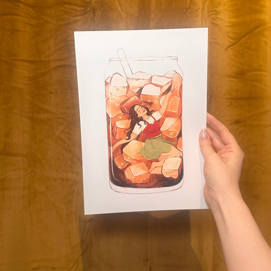 A4-Kunstdruck ICED LATTE