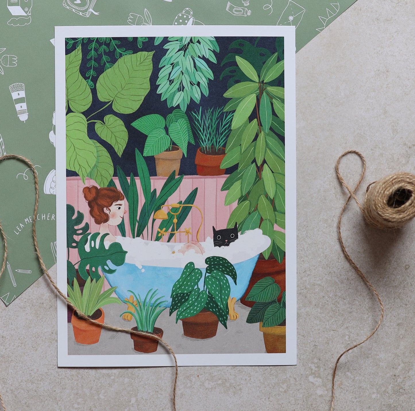 A4-Kunstdruck "Pflanzenbad"