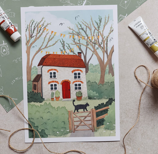 A4-Kunstdruck "Cottage"